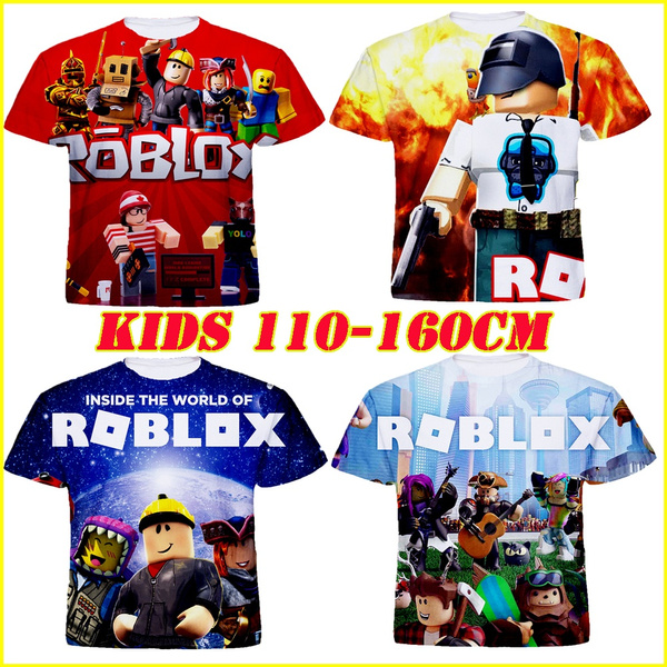 2020 Summer Kids Fashion New Children S Wear Roblox 3d Color Printing Cool Digital Printing Tshirt 110 160 Wish - how to create your own t shirt in roblox