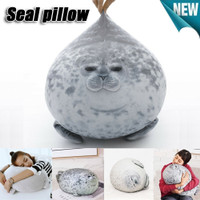 Cute Seal Pillow Stuffe Toy Baby Animated Stuffed Cotton Plush Animal Toy Cute Ocean Pillow Pets Doll for Girl Wife Femal Friends OMGOD Chubby Blob Seal Pillow Plush Toy Gray-31