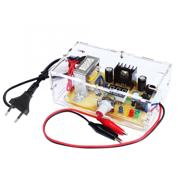 Regulated Power Supply Diy Kit Lm317 Adjustable Voltage Ac 220v To Dc 1 25 12v Stabilized Laboratory Eu Plug Wish - Diy Ac To Dc Power Supply