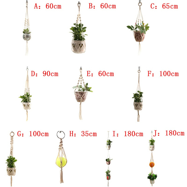 Macrame Plants Hanger Hanging Planter Basket Jute Braided Rope Craft Pots Holder Macrame Plants Hanger Hanging Planter Basket Jute Braided Rope Craft Pots Holder
