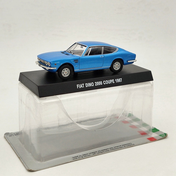 FIAT Dino 2000 Coupe Modellauto 1/43 – Hellblau, Mit Individuellem Wunschkennzeichen