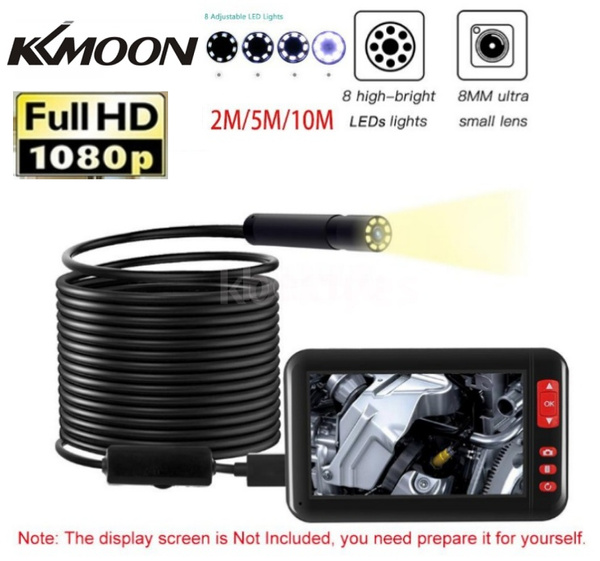 10M Waterproof 2in1 8mm Lens Endoscope Car Off-Road LED USB HD Inspection Camera