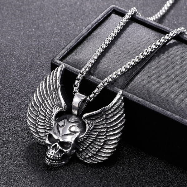 Trendy Stainless Steel Devil Wings 