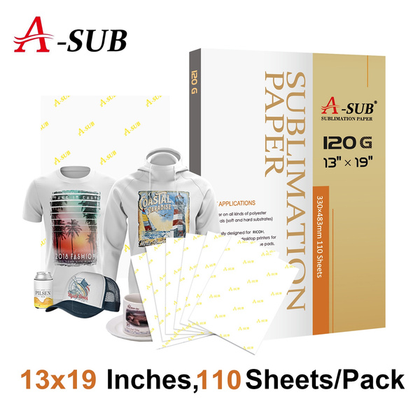 Sublimation Paper 13X19 Inches 120g for All Inkjet Printer with Sublimation  Ink 110 Sheets