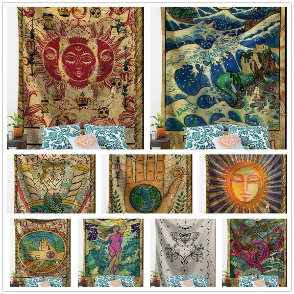 Plus Size Tarot Card Wall Hanging Poster Tapestry Hippie Bohemian Boho Mandala The Lovers Tarot Tapestry Gothic Art Wall Hanging Wish Check out our boho gothic selection for the very best in unique or custom, handmade pieces from our shops. wish