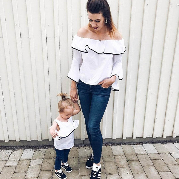 mother and daughter tops