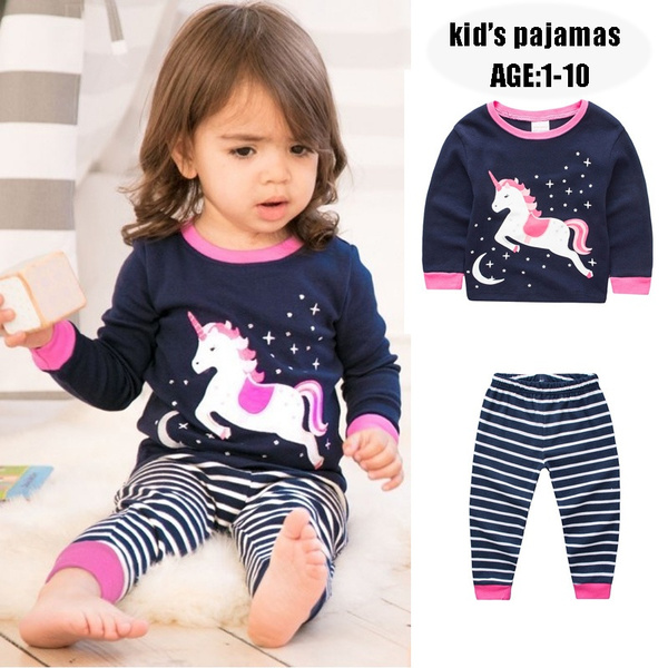 Toddler Kids Baby Long Sleeve Cartoon Pyjamas Set 2pcs Pjs Sleepwear Loungewear 