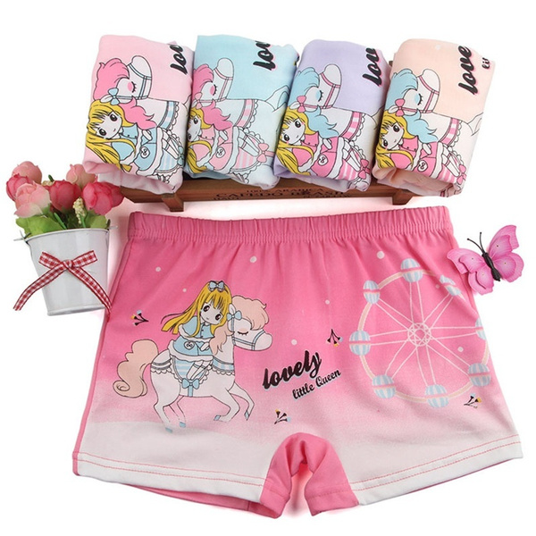 Soft Random Children Breathable Underpants XL-3XL Underwear Rainbow Horse Panties  Kids Panties