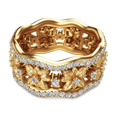 DIAMOND, wedding ring, gold, 18k gold ring