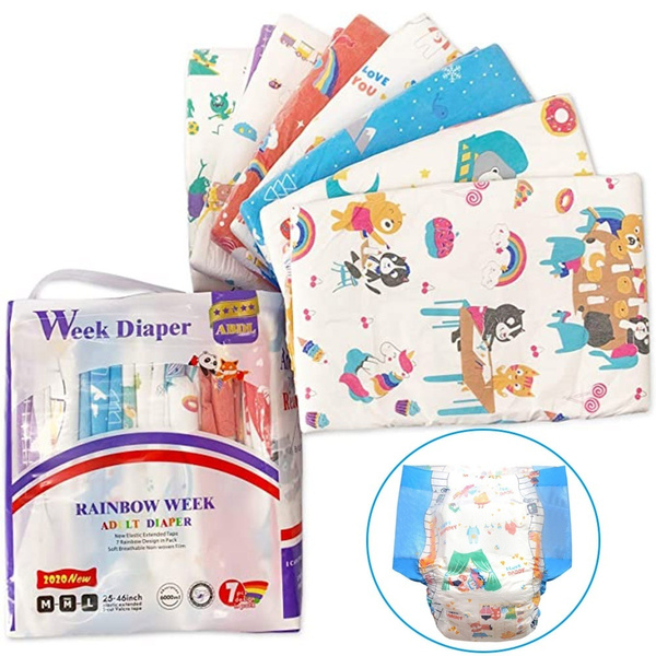 Ddlg High Absorption Elastic Waist Diaper 7 Colors Abdl Adult Diaper