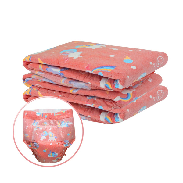 ABDL Adult Diaper Elastic Waist Soft Disposable 6000ml Diaper Cute ...