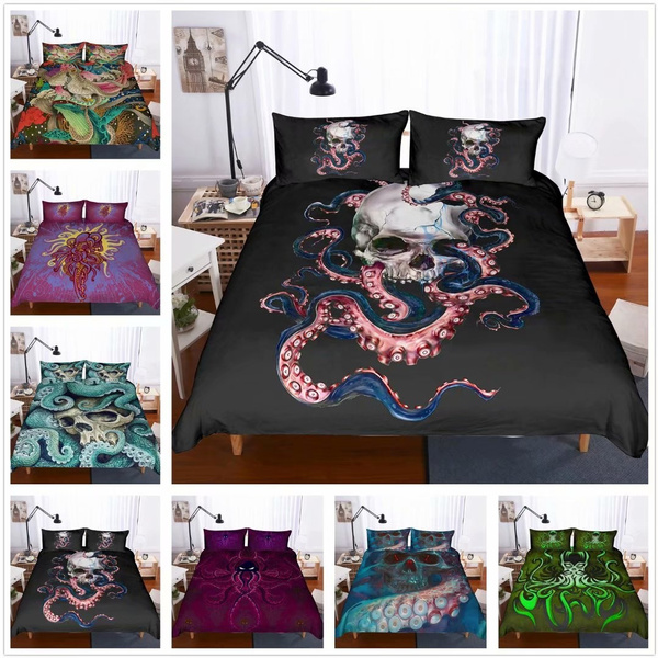3d Printed Octopus Bedding Duvet Cover, Octopus Bedding Set