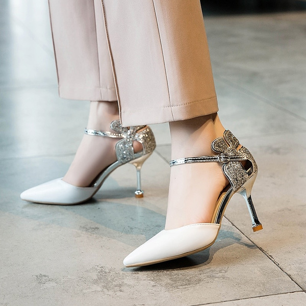 elegant silver shoes