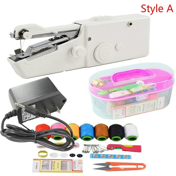 Follure Portable Needlework Cordless Mini Hand-Held Clothes Fabrics Sewing Machine As Shown, Size: One size, ! ! As Shown