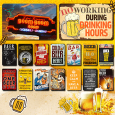 Decor, alchohol, Vintage, bar sign