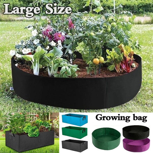 Round Black Growing Bag