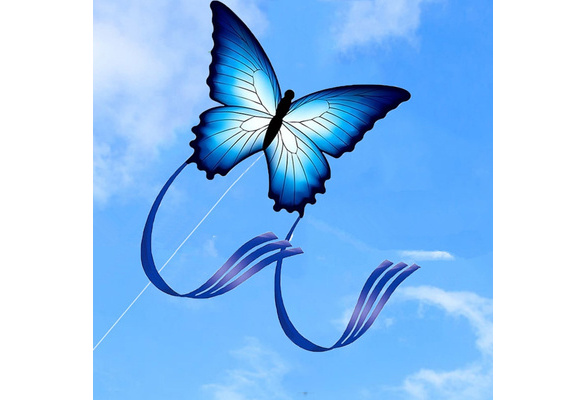 Details about   Huge Kite for Kids and Adults Beautiful Blue Butterfly Kites Easy to... 