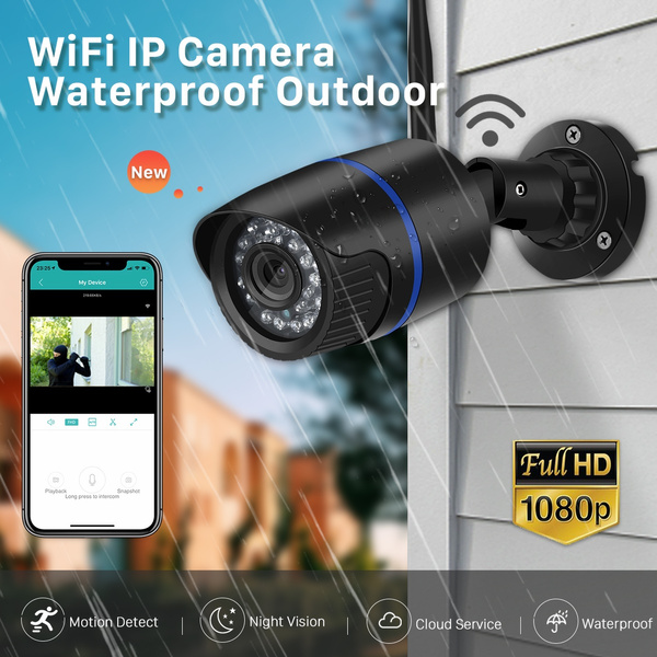 HD 1080P Wifi IP Wireless P2P IR Bullet Surveillance Camera With SD Card Slot 