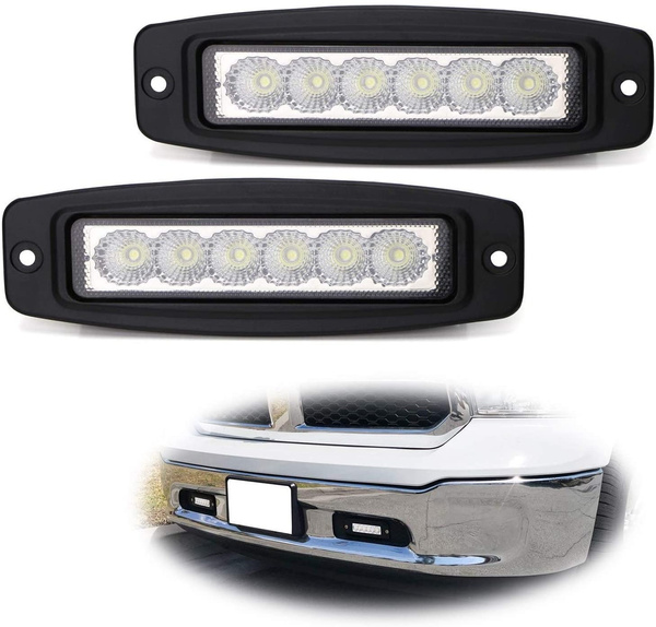 6-Inch 18W Flush Mount Low Profile LED Light Bars Compatible With Truck ...