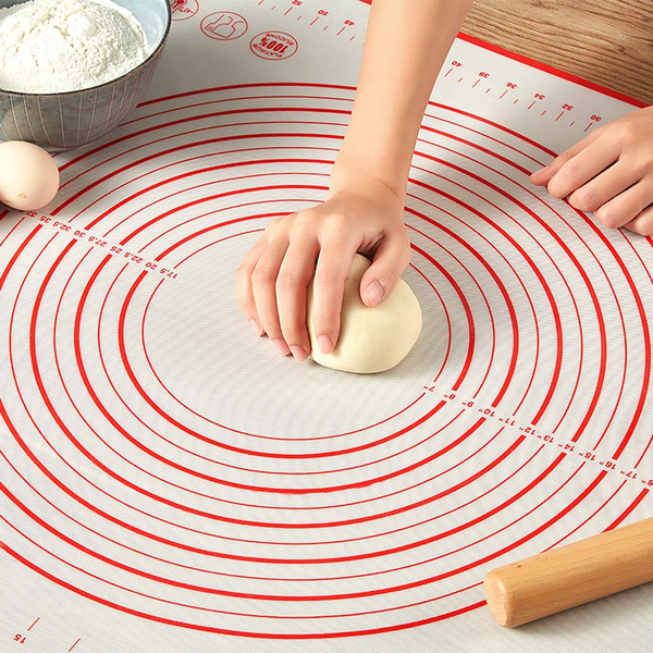 Ndier 40 60cm Rolling Dough Non-Stick Mat Oven Silicone Mat Pastry Tools Baking Liner Pad Kneading Dough Baking Mat Dumpling S