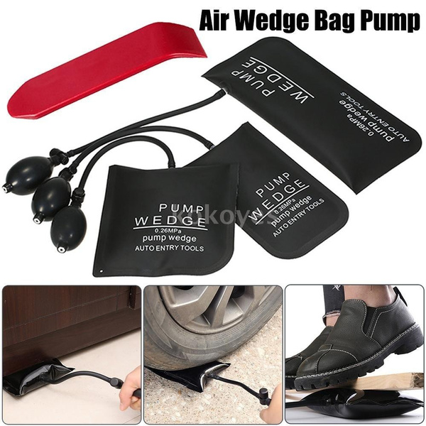 The Original Strong Commercial Grade Air Wedge Bag Pump Professional  Leveling Kit & Alignment Tool Inflatable Shim Bag 3 Piece (Small, Medium,  Large).3 Sizes for All of Your Individual Needs