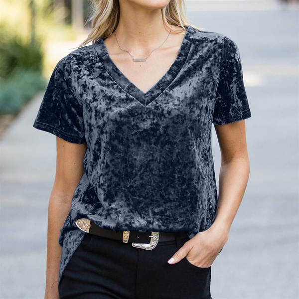 Female T-shirt Top Casual Woman Tee 
