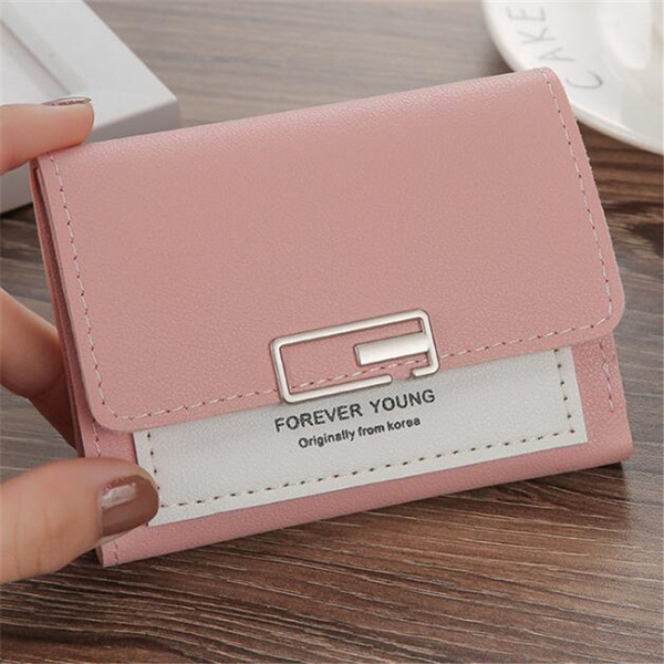 1 Piece Women Cute Pink Wallets Pocket Purse Card Holder Wallet Lady Female