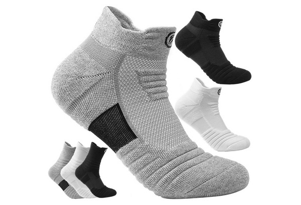 Fraobbg 4Pairs Men's Athletic Crew Socks Thick Protective Sport Cushion  Elite Basketball Soccer Compression Towel Socks 7-13 at  Men's  Clothing store