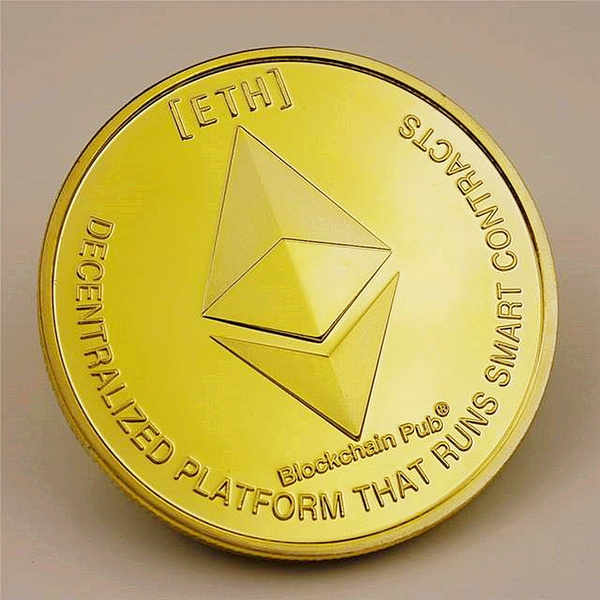 ETHEREUM! Rare GOLD PLATED Collectible Gift COIN!  
