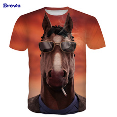 Funny, horse, Fashion, Shirt