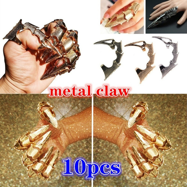 New 1/2/5/10pcs Retro Punk Rings Rock Scroll Joint Armor Knuckle