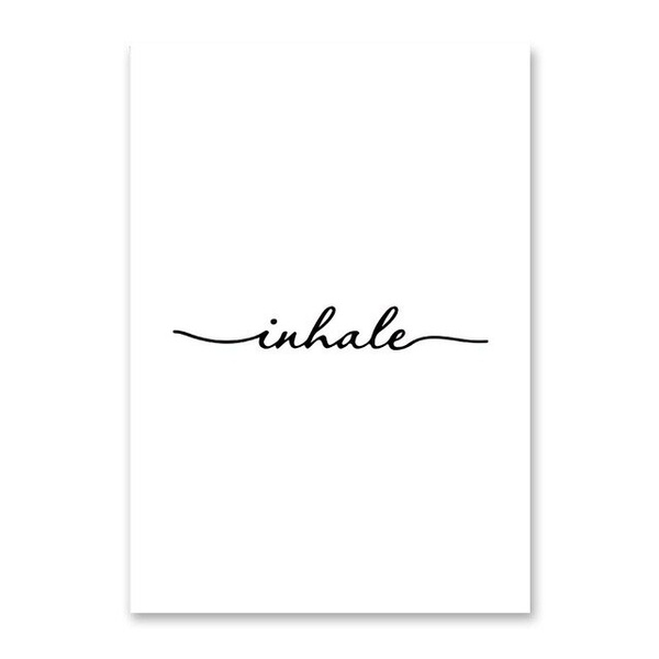 Exhale Inhale Pain Poster Modern Canvas Painting Yoga Wall Decal Art Prints 