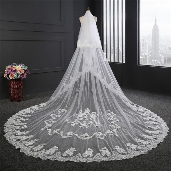 Luxury Cathedral Wedding Veils  Long Cathedral Wedding Veil