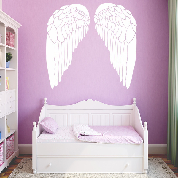 Angel Wings Vinyl Decals Wall Stickers For Baby Kids Rooms Decor Home Art Decal Wish - Angel Wings Wall Art Stickers
