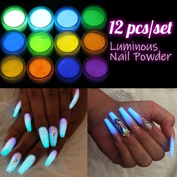 Nail Glitter Purple Sparkle Glitter Dust Powder Nail Art