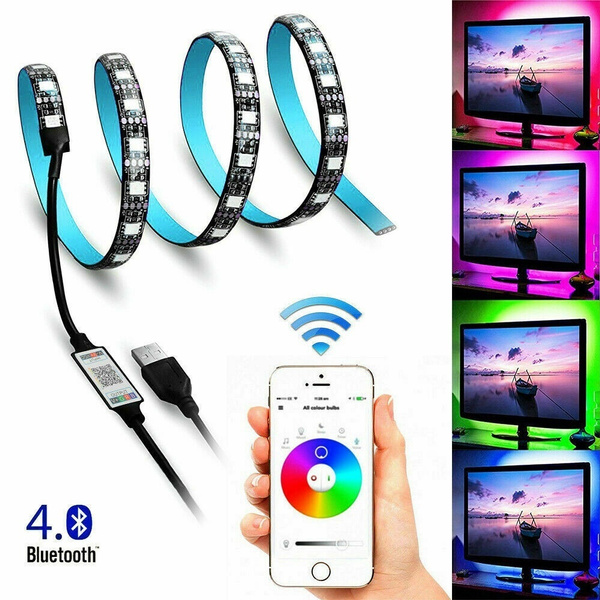 RGB LED Streifen Licht USB Bluetooth APP Steuerung TV PC Hintergrundbeleuchtung