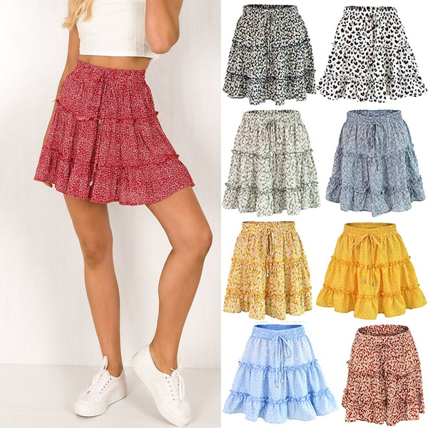 Short flowy skirts under dresses sale