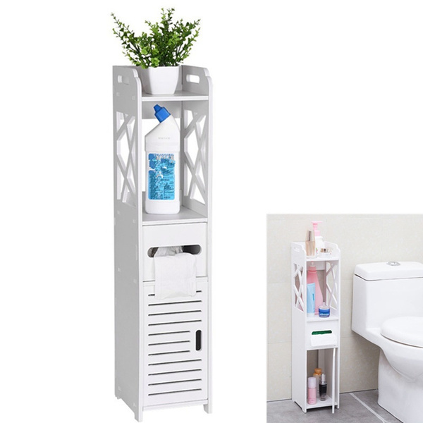 Narrow Bathroom Organizer, Corner Cabinet,Small Bathroom Storage