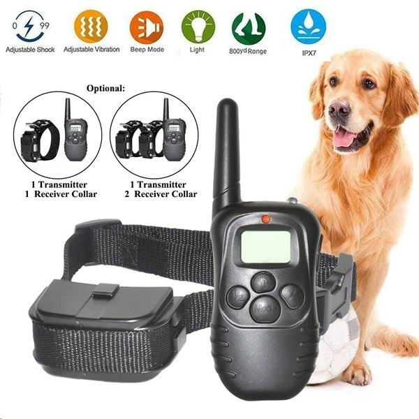 NEW Upgrade Waterproof Remote Control Dog Training Collar Vibrating ...