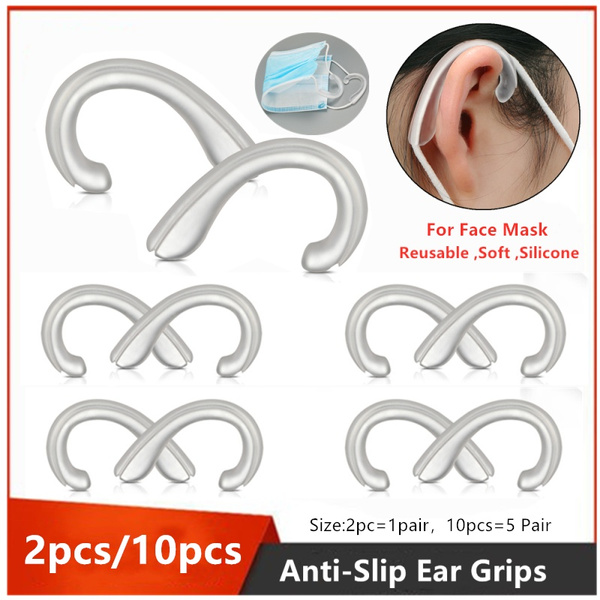 2pcs/10pcs Reusable Silicone Anti-Slip Ear Grips Extension Hook, Soft ...