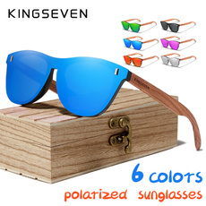 Reflective Lens Sunglasses, Fashion Sunglasses, Vintage, wooden sunglasses