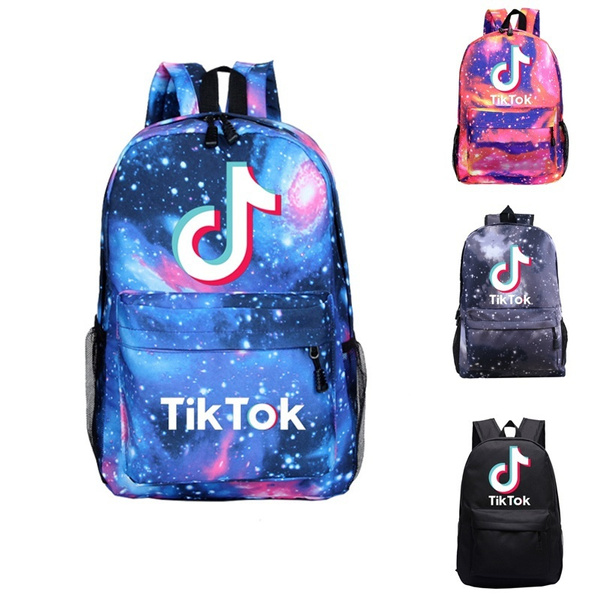 DXJJ TIK TOK Backpack Water Resistant 15 Inch Laptop Bag with USB Port,Blue,S