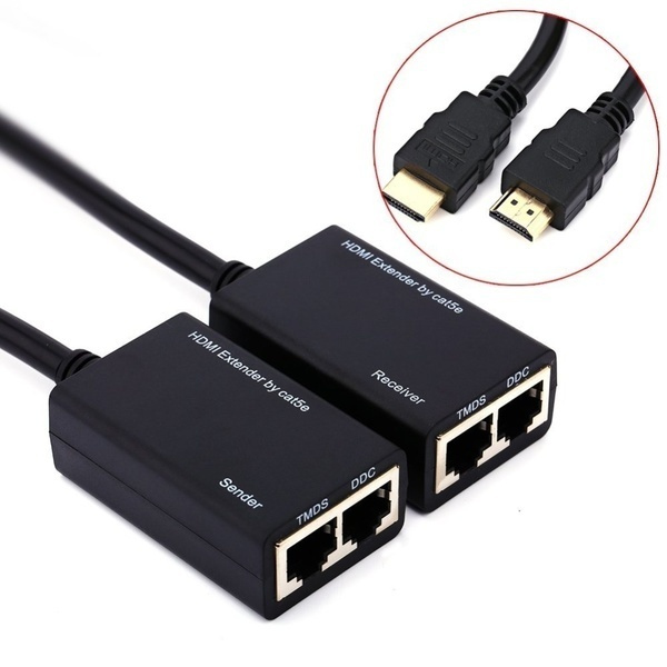 Extendeur HDMI Sur Câble Ethernet (RJ45) - Pour Transmettre Le Signal HDMI Jusqu'à 30m En 1080p - Nécessite Câble CAT5e/6 Cuivre - Paire émetteur/récepteur - 4