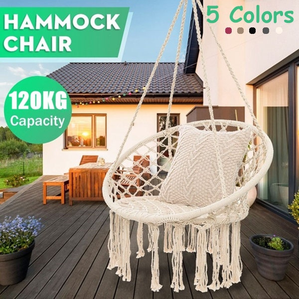 47.2inch 330LBS Max Hammock Chair Swing Nordic Style Hanging Swing ...