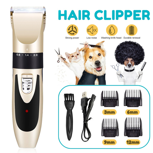 7 In 1 Professional Pet Dog Cat Grooming Clippers Low Noise Rechargeable Hair Trimmer Groomer Cutter With 3 6 9 12mm Combs Wish