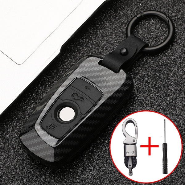 For BMW 1 3 4 5 6 Series X1 X3 Carbon Fiber Car Key Remote Control Key Fob Shell Cover Case Car Accessories keychain Keyring