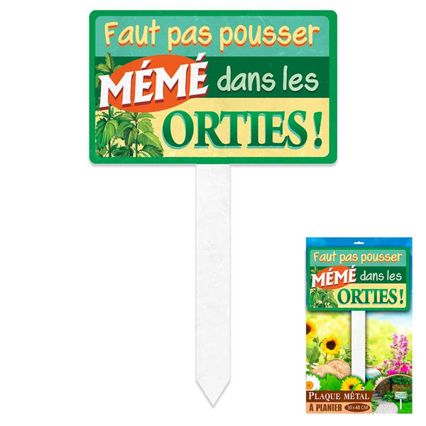 Les Tresors De Lily [R2296] Plaque jardin metal 'Messages' (Faut pas