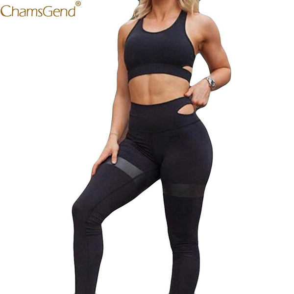 Conjunto de 2 piezas conjunto de Yoga para mujer 2019 ropa de alta para Leggings sin costuras de energía + de tiras deportiva para mujeres gimnasio 09 | Wish