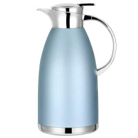 Fdit 1.5L//2L Coffee Tea Pot Stainless Steel Double Wall Vacuum Insulated Pot Thermo Jug Hot Water Bottle Silver 1.5L Renewed