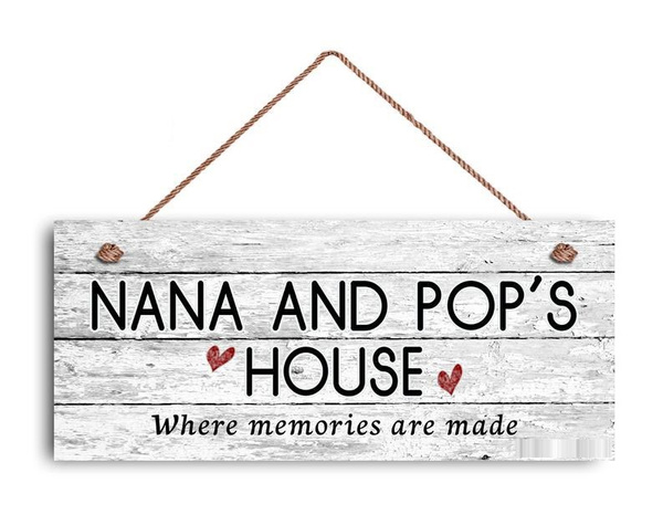 NANA House Sign, Where Memories Are Made, Gift For Grandparents, Indoor ...